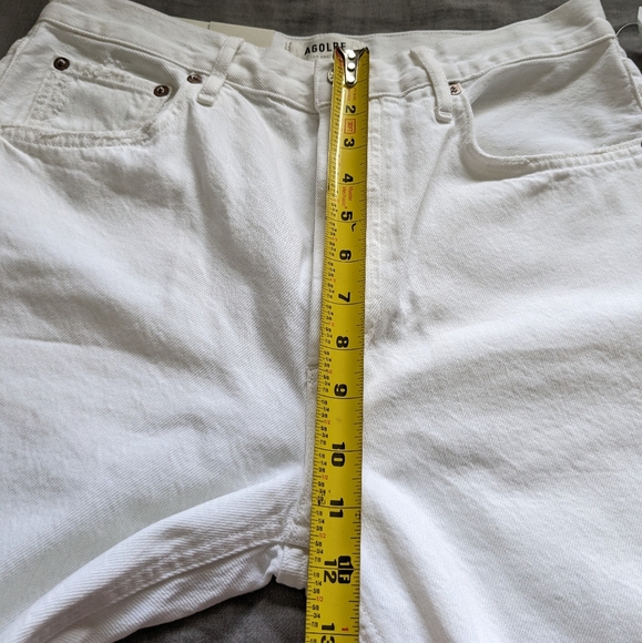Agolde Riley Jeans in Slant White Distressed - Picture 6 of 10